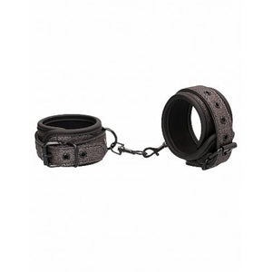 Shots Ouch! Elegant Wrist Cuffs Titanium Grey (Premium Version)
