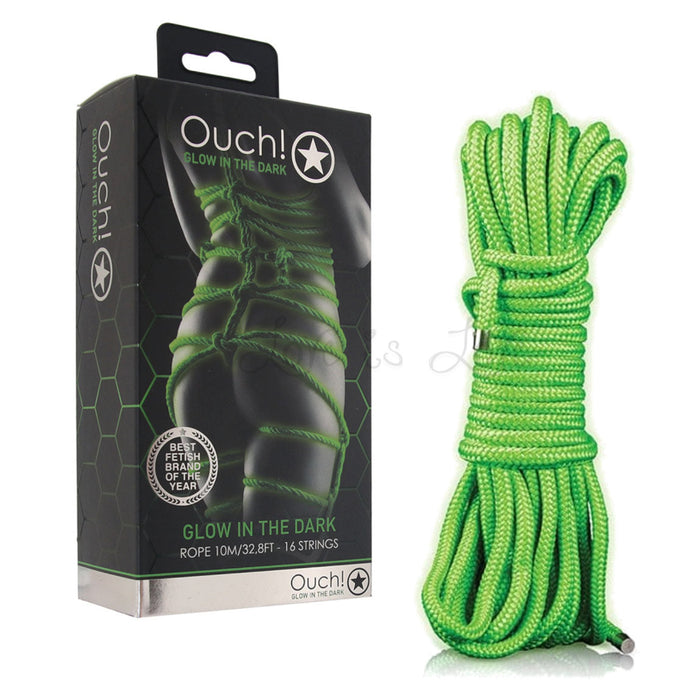 Shots Ouch! Glow In The Dark Rope 32.8 ft / 10 m