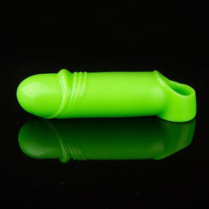 Shots Ouch! Glow in the Dark Smooth Thick Stretchy Penis Sleeve 6.3 Inch Buy in Singapore LoveisLove U4Ria 