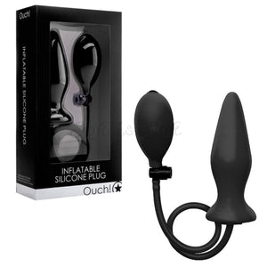 Shots Ouch! Inflatable Silicone Butt Plug Black Buy in Singapore LoveisLove U4Ria 