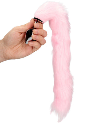 Shots Ouch! Light-up Fox Tail with Metal Butt Plug Pink Anal - Tail & Jewelled Butt Plugs Buy Sex Toys in Singapore LoveisLove U4Ria

