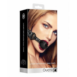 Shots Ouch! Luxury Adjustable Breathable Ball Gag Black Buy in Singapore LoveisLove U4Ria 