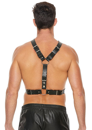 Shots Ouch! Men's Bonded Leather Harness With Metal Bit Black O/S Buy in Singapore LoveisLove U4Ria 