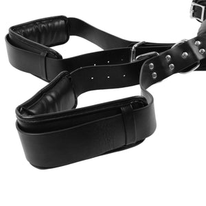 Shots Ouch! Padded Thigh Sling with Hand Cuffs Black Buy in Singapore LoveisLove U4Ria 