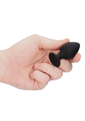 Shots Ouch! Rippled Butt Plug Set Black Buy in Singapore LoveisLove U4Ria 