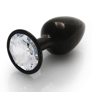 Shots Ouch! Round Gem Butt Plug GunMetal/Diamond Buy in Singaproe LoveisLove U4Ria 