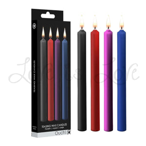 Shots Ouch! Teasing Wax Candles Large Mixed Colors 4-Pack Buy in Singapore LoveisLove U4Ria 