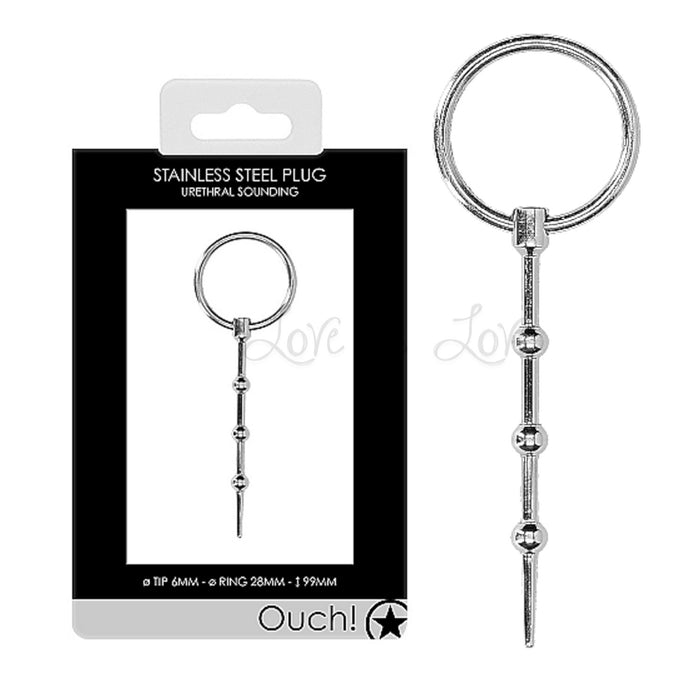 Shots Ouch! Urethral Sounding Metal Penis Plug
