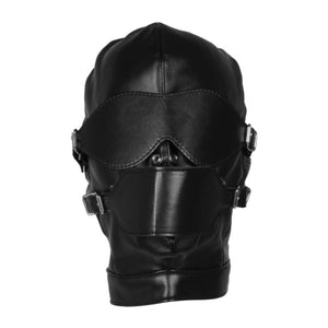 Shots Ouch! Xtreme Blindfolded Mask with Breathable Ball Gag Black