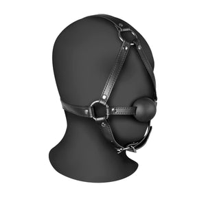 Shots Ouch! Xtreme Head Harness with Solid Ball Gag Black Buy in Singapore LoveisLove U4Ria 