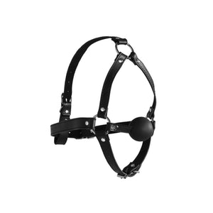 Shots Ouch! Xtreme Head Harness with Solid Ball Gag Black Buy in Singapore LoveisLove U4Ria 