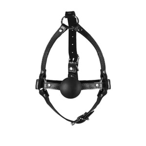 Shots Ouch! Xtreme Head Harness with Solid Ball Gag Black Buy in Singapore LoveisLove U4Ria 