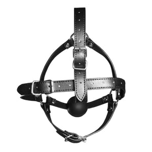 Shots Ouch! Xtreme Head Harness with Solid Ball Gag Black Buy in Singapore LoveisLove U4Ria 