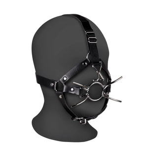 Shots Ouch! Xtreme Head Harness with Spider Gag and Nose Hooks Black Buy in Singapore LoveisLove U4Ria 