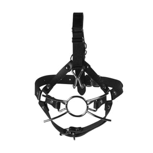 Shots Ouch! Xtreme Head Harness with Spider Gag and Nose Hooks Black Buy in Singapore LoveisLove U4Ria 