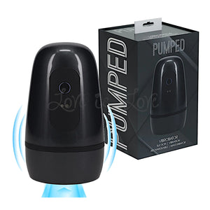 Shots Pumped Pulsar Vibrobator Suction & Vibration Masturbator in Gun Metal realistic oral simulation. Buy Pumped in Singapore LoveisLove U4Ria