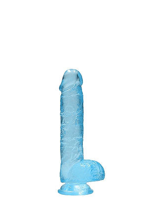 Shots RealRock Crystal Clear Realistic Dildo With Balls and Suction Cup 6 Inch