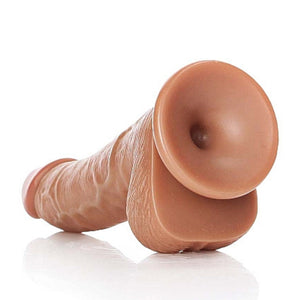 Shots RealRock Curved Realistic Dildo with Balls and Suction Cup 6 Inch Tan  Buy in Singapore LoveisLove U4RIa 