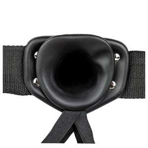 ​​Shots RealRock Realistic Hollow Strap-On With Balls Black 8 Inch 20.5 CM Buy in Singapore LoveisLove U4Ria 
