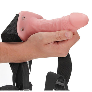 Shots RealRock Realistic Hollow Strap-On With Balls Flesh 6 Inch 15.5 CM Buy in Singaproe LoveisLove U4Ria 