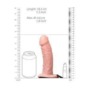 Shots RealRock Realistic Hollow Strap-On With Balls Flesh 6 Inch 15.5 CM Buy in Singaproe LoveisLove U4Ria 