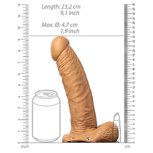 Shots RealRock Realistic Hollow Strap-On With Balls Tan 7 Inch 18 CM Buy in Singapore LoveisLove U4Ria 