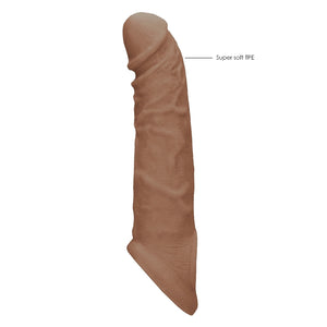 Shots RealRock Realistic Penis Sleeve 8 Inches Extender And Ball Stretcher Buy in Singapore LoveisLove U4Ria 