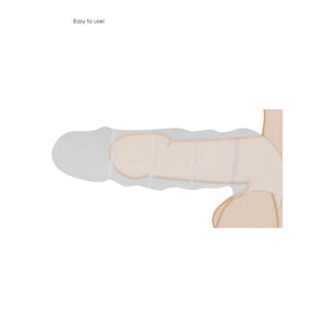 Shots RealRock Realistic Penis Sleeve 8"/20cm Extender And Ball Stretcher Flesh Buy in Singapore LoveisLove U4Ria 