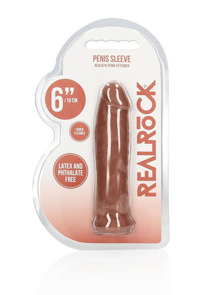 Shots RealRock Realistic Penis Sleeve Extender Tan 6 Inch or 7 Inch  Buy in Singapore LoveisLove U4Ria 