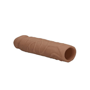 Shots RealRock Realistic Penis Sleeve Extender Tan 7 Inch Buy in Singapore LoveisLove U4Ria 