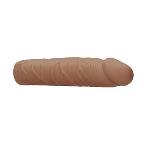 Shots RealRock Realistic Penis Sleeve Extender Tan 7 Inch Buy in Singapore LoveisLove U4Ria 