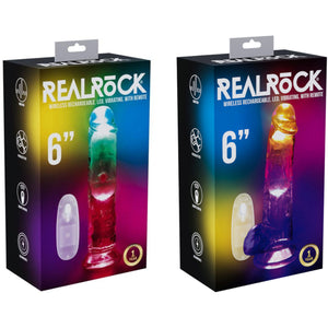 Shots RealRock Wireless Rechargeable LED Vibrating 6 Inch Dildo Buy in Singapore LoveisLove U4Ria 