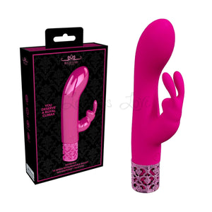 Shots Royal Gems Royal Rabbit Silicone Rechargeable Vibrator Pink Buy in Singapore LoveisLove U4Ria 