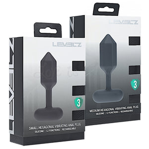 Shots Levelz Hexagonal Vibrating Silicone Anal Plug Small Or Medium Anal - Anal Vibrators Buy Sex Toys in Singapore LoveisLove U4Ria