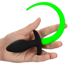 Shots Ouch! Glow in the Dark Silicone Puppy Tail Plug Buy in Singapore LoveisLove U4Ria 