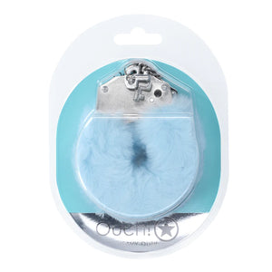 Shots Ouch! Heavy Duty Fluffy Handcuffs Black Or Blue