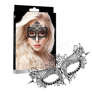 Shots Ouch! Queen Lace Mask Black venetian inspired laser cut lace masquerade accessory. Buy Ouch in Singapore LoveisLove U4Ria