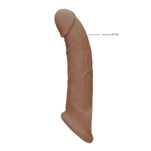 Shots RealRock Realistic Penis Sleeve 9"/23cm Extender And Ball Stretcher Buy in Singapore LoveisLove U4Ria 