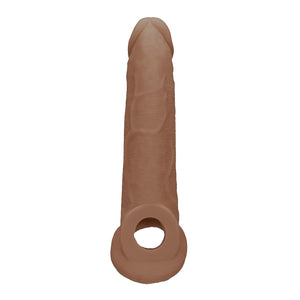 Shots RealRock Realistic Penis Sleeve 9"/23cm Extender And Ball Stretcher Buy in Singapore LoveisLove U4Ria 