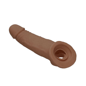 Shots RealRock Realistic Penis Sleeve 9"/23cm Extender And Ball Stretcher Buy in Singapore LoveisLove U4Ria 
