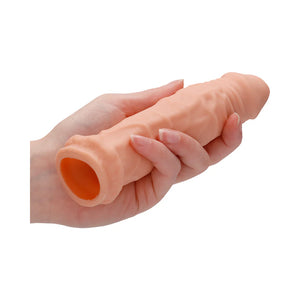 Shots RealRock Realistic Penis Sleeve Extender Tan 6 Inch or 7 Inch