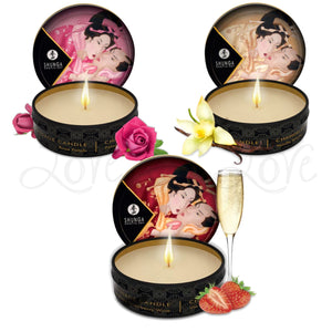 Shunga Mini Massage Candle 30 ML Aphrodisia, Desire, Romance