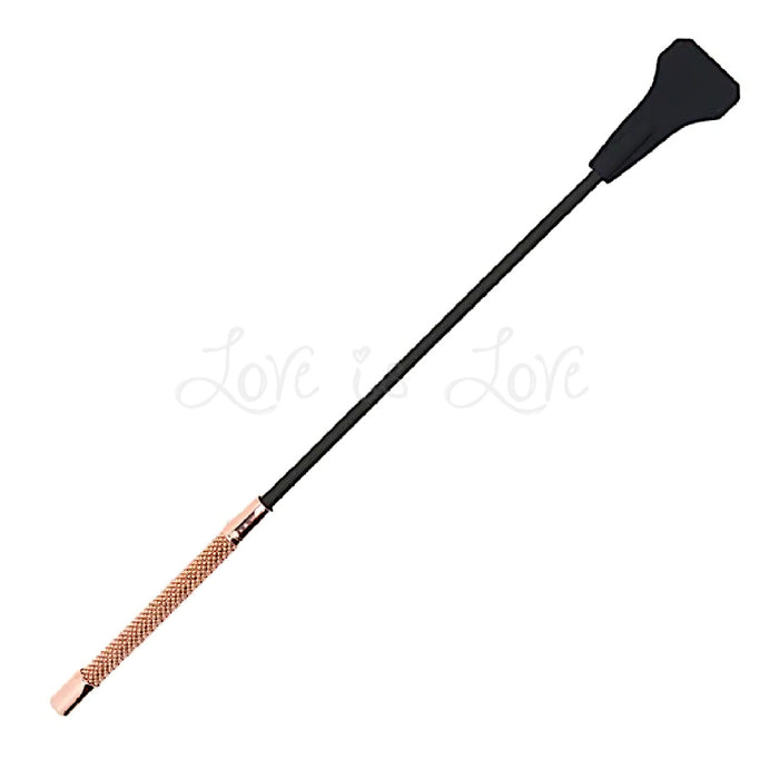 Silicone Riding Crop with Textured Handle Rose Gold 46 CM