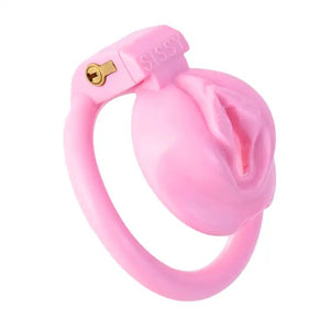 Sissy Chastity Cage Pussy Shape Design 4-Piece Ring Buy in Singapore LoveisLove U4Ria 