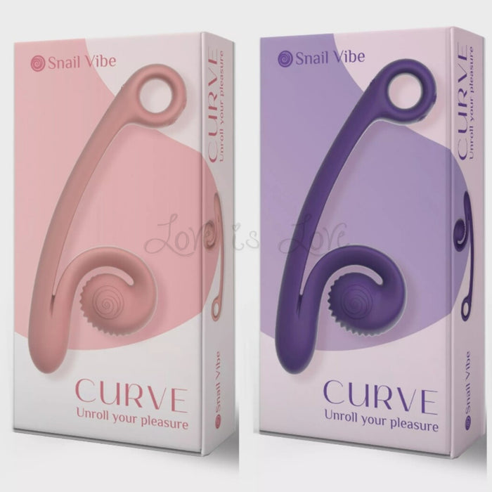 Snail Vibe Curve Duo Vibrator Purple or Peach