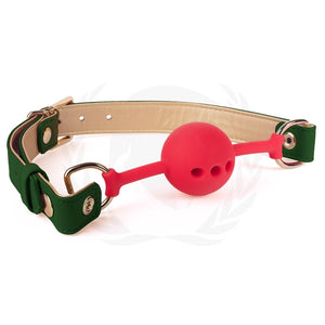 Spartacus Vegan Fetish Red Breathable Silicone Ball Gag 46 mm Green Strap or Red Strap  Buy in Singapore LoveisLove U4Ria 