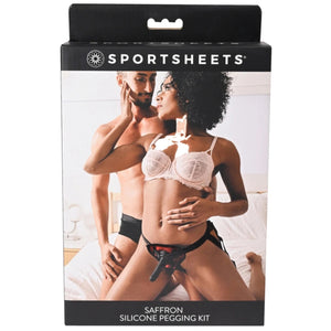 Sportsheets Saffron Silicone Pegging Kit with Adjustable Strap-On Harness & 5 Inch Dildo Buy in Singapore LoveisLove U4Ria 