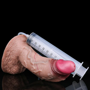 Squirting Realistic Silicone Dildo with Suction Cup 7.1 Inch