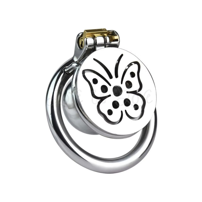 Stainless Steel Butterfly Inverted Sissy Chastity Cage #205 45 MM