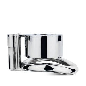 Stainless Steel Revolver Male Chastity Cage with Curved 45mm Ring Buy in Singapore LoveisLove U4Ria 